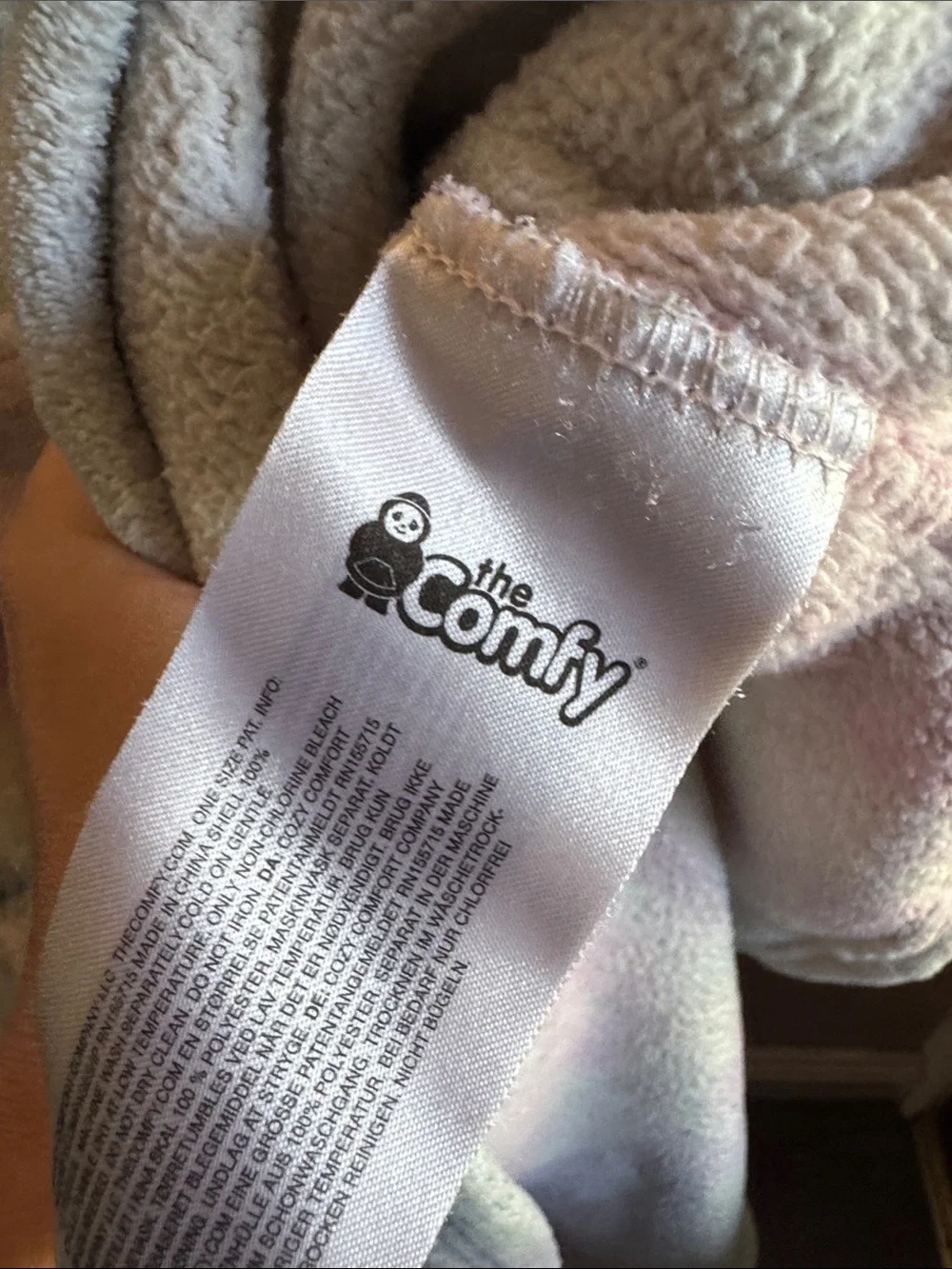 The Comfy Plush Oversized Hoodie - Pastel Tie-Dye Kids Size Used but Cozy Lounge